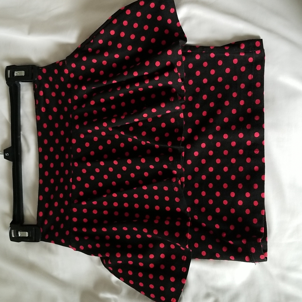 Red Polka Dot Mini Skirt